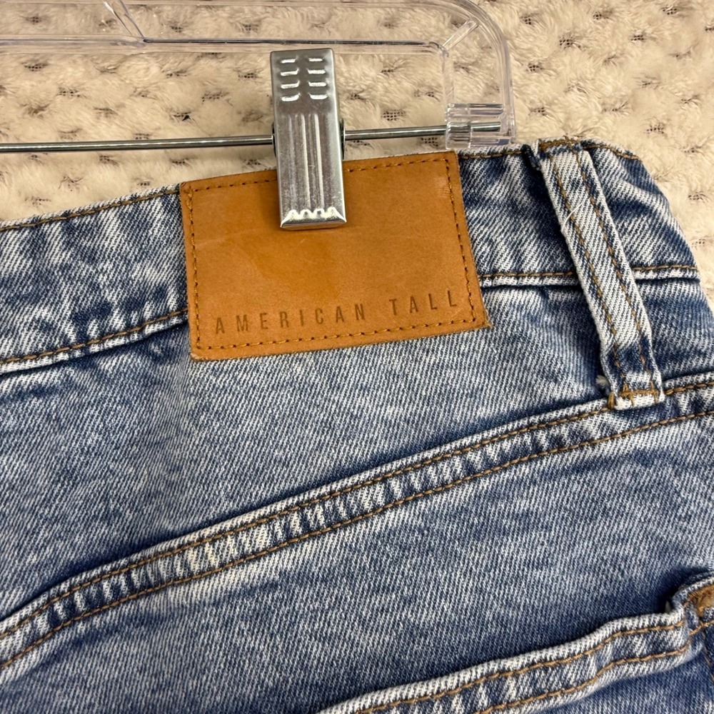 American Tall Luna High Rise Wide Leg Jeans Womens 32x35 Blue Heritage Faded - Picture 13 of 16